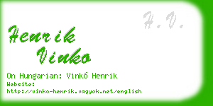 henrik vinko business card